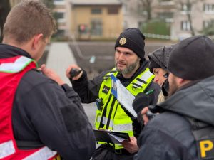 Výcvik policistů na žateckém gymnáziu
