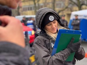 Výcvik policistů na žateckém gymnáziu