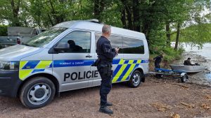 Policejní člun v akci