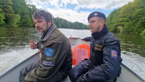 Policejní člun v akci