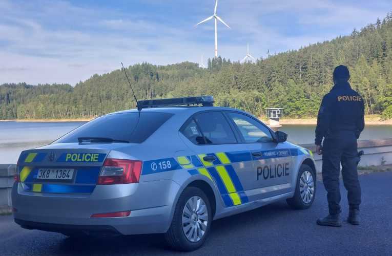 Policejní kontroly na vodní nádrži Horka