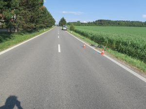 Cyklista srážku nepřežil