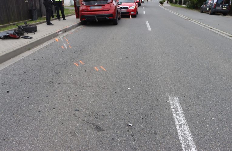 Motocyklista po havárii podlehl svému zranění