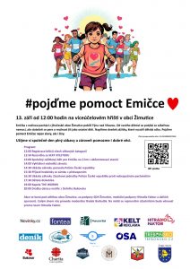 Pojďme pomoct Emičce, která trpí dětskou mozkovou obrnou