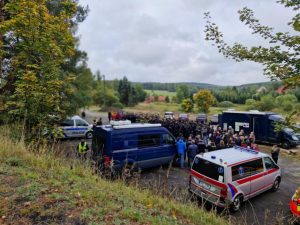 Cvičná pátrací akce v Krušných horách