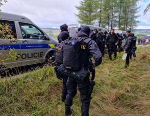 Cvičná pátrací akce v Krušných horách