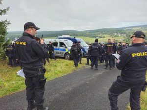 Cvičná pátrací akce v Krušných horách