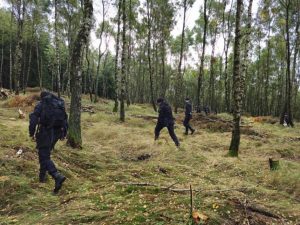 Cvičná pátrací akce v Krušných horách