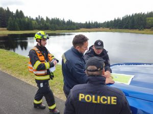 Cvičná pátrací akce v Krušných horách