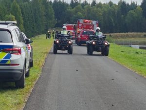 Cvičná pátrací akce v Krušných horách