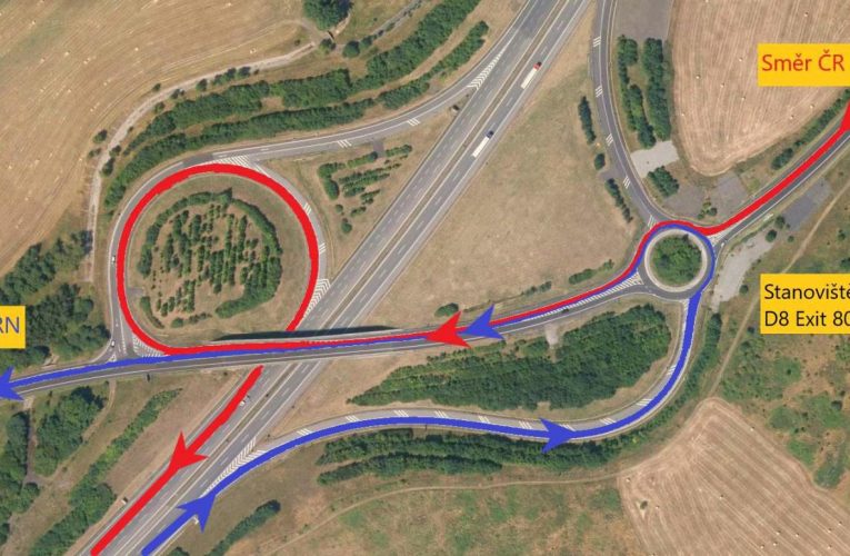 Obousměrné uzavření dálnice D8