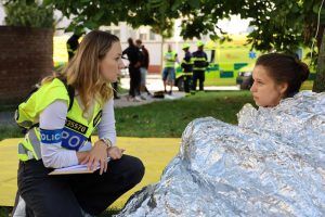 Taktické cvičení v budově krajského úřadu v Pardubicích