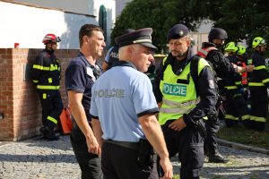 Taktické cvičení v budově krajského úřadu v Pardubicích