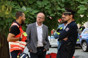 Taktické cvičení v budově krajského úřadu v Pardubicích