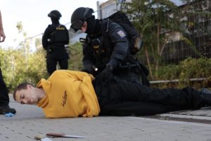 Taktické cvičení v budově krajského úřadu v Pardubicích