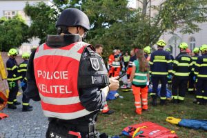 Taktické cvičení v budově krajského úřadu v Pardubicích