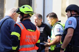 Taktické cvičení v budově krajského úřadu v Pardubicích