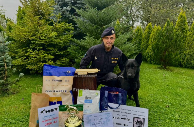 Psovod mjr. Carbol s fenou Qantarou poprvé na mistrovství, vítězství jim uniklo jen o pár bodů