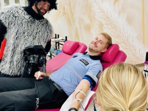 Mikulášské darování krve a plazmy policistů v Olomouci a Prostějově