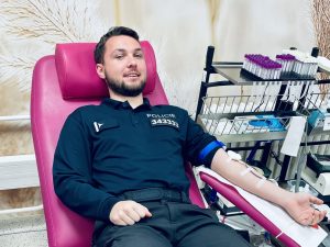 Mikulášské darování krve a plazmy policistů v Olomouci a Prostějově