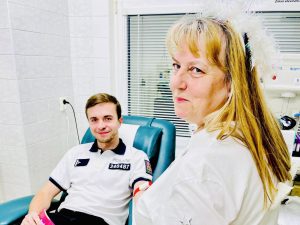 Mikulášské darování krve a plazmy policistů v Olomouci a Prostějově