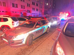 Noční požár bytu na českobudějovickém sídlišti