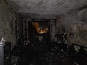 Požár bytu v Českých Budějovicích